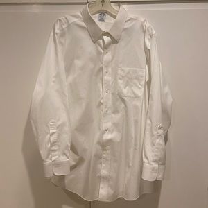 Brooks Brothers Men’s White Button Up Dress Shirt